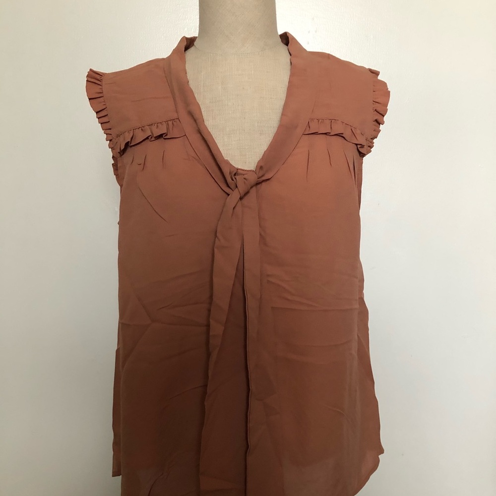 Button up Tan office Shirt